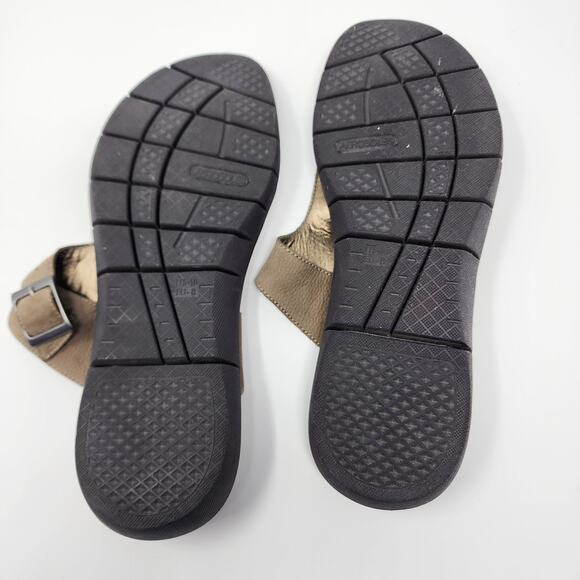 Aerosoles beige nubuck leather T-strap Adjustable buckle Comfort Sandals 10M EUC - Picture 7 of 8